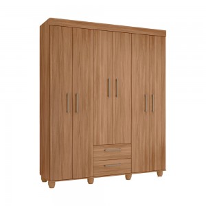 Guarda-Roupa Bambinello Light 6x2 Quebec 6 Portas 2 Gavetas com Pés Acácia 201639028 