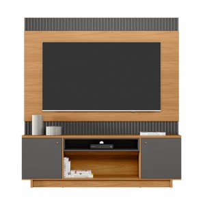 Home Linea Brasil Barretos Para TV até 75" Nature/Chumbo 810002038/207063