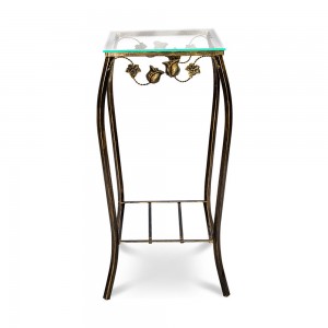 Mesa de Telefone Decorlidi 30x30x70cm Ouro Envelhecido ML005
