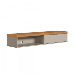 Nicho Modular Linea Brasil 140cm Para TV até 55" Nature/Off White 810014028/207039