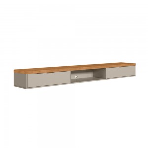 Nicho Modular Linea Brasil 220cm Para TV até 65" Nature/Off White 810014029/207039
