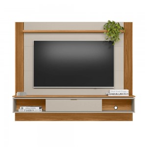 Painel Home Linea Brasil Genebra Para TV até 65” Ripado Nature/Off White 810006070/207039