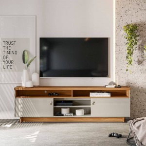 Rack Linea Brasil Araçatuba Para TV até 75” Nature/Off White 810003054/207039