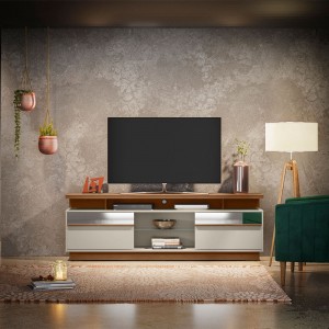 Rack Linea Brasil Recife Para TV até 70” Freijó/Off White 810003019/205739