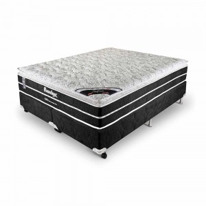 Cama Box Prorelax Safira King Size 193x203x66cm Mola Ensacada + Pillow Top Turn Free D45 (SA02/C04Ond)