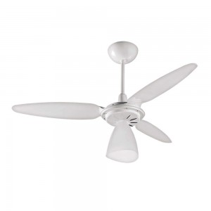 Ventilador de Teto Ventisol Wind Light 3 Pás com Lustre 127V 130W Branco 406 