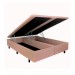Base Box Baú FJR Estofados King Bipartida 193x203x37cm Suede Aveludado Bege
