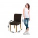 Conjunto de Mesa Henn Alfa Com 6 Cadeiras Maris 160x90cm com Tampo de Vidro Nature/Off White/Marrom S209-127/S06-500