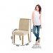 Conjunto de Mesa Henn Alfa Com 6 Cadeiras Tauá 160x90cm com Tampo de Vidro Nature/Off White/Linho S209-127/S04-502