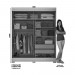 Guarda-Roupa Briz B66 2 Portas de Correr 2 Gavetas Com Espelho Com Pés Castanho HP/Off White B66-138
