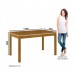 Conjunto de Mesa Henn Chan Com 6 Cadeiras Isa 140x80cm com Tampo em MDF 25mm Nature/Off White/Linho S221-127/S12-502