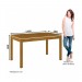 Conjunto de Mesa Henn Chan Com 6 Cadeiras Vega 140x80cm com Tampo em MDF 25mm Nature/Off White/Bege S221-127/S03-501