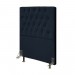 Cabeceira Ducari Movelaria Diamante 90cm Botões Captonê com Frame Suede Preto 01 