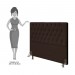 Cabeceira Ducari Movelaria Diamante 140cm Botões Captonê com Frame Suede Marrom 02 