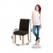 Conjunto de Mesa Henn Dora Com 4 Cadeiras Vega 90x90cm com Tampo em MDF 25mm Nature/Off White/Marrom S211-127/S03-500