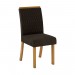 Conjunto de Mesa Henn Dora Com 4 Cadeiras Vega 90x90cm com Tampo em MDF 25mm Nature/Off White/Marrom S211-127/S03-500