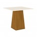 Conjunto de Mesa Henn Dora Com 4 Cadeiras Vega 90x90cm com Tampo em MDF 25mm Nature/Off White/Marrom S211-127/S03-500