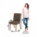 Conjunto de Mesa Henn Epic Com 8 Cadeiras Maris 200x90cm com Tampo de Vidro Nature/Off White/Bege S201-127/S06-501