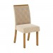 Conjunto de Mesa Henn Garda Com 6 Cadeiras Vita 160x80cm com Tampo de Vidro Nature/Off White/Linho S204-127/S05-502