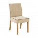 Conjunto de Mesa Henn Ghala Com 6 Cadeiras Maris 160x90cm com Tampo de Vidro Nature/Off White/Linho S208-127/S06-502