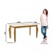 Conjunto de Mesa Henn Ghala Com 6 Cadeiras Maris 160x90cm com Tampo de Vidro Nature/Off White/Linho S208-127/S06-502