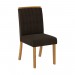 Conjunto de Mesa Henn Ghala Com 6 Cadeiras Tauá 160x90cm com Tampo de Vidro Nature/Off White/Marrom S208-127/S04-500