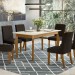 Conjunto de Mesa Henn Ghala Com 6 Cadeiras Tauá 160x90cm com Tampo de Vidro Nature/Off White/Marrom S208-127/S04-500