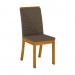 Conjunto de Mesa Henn Nadi Com 6 Cadeiras Isa 140x80cm Com Tampo Em MDF 25mm Nature/Bege S222-128/S12-501 