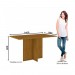 Conjunto de Mesa Henn Nadi Com 6 Cadeiras Isa 140x80cm Com Tampo Em MDF 25mm Nature/Bege S222-128/S12-501 