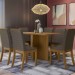 Conjunto de Mesa Henn Nadi Com 6 Cadeiras Isa 140x80cm Com Tampo Em MDF 25mm Nature/Bege S222-128/S12-501 