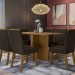 Conjunto de Mesa Henn Nadi Com 6 Cadeiras Vega 140x80cm Com Tampo Em MDF 25mm Nature/Marrom S222-128/S03-500