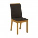 Conjunto de Mesa Henn Orus Com 4 Cadeiras Isa 120x80cm com Tampo em MDF 25mm Nature/Nature-Off White/Marrom S210/S12 