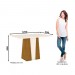 Conjunto de Mesa Henn Orus Com 4 Cadeiras Isa 120x80cm com Tampo em MDF 25mm Nature/Nature-Off White/Marrom S210/S12 