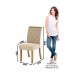 Conjunto de Mesa Henn Orus Com 4 Cadeiras Vita 120x80cm com Tampo em MDF 25mm Nature/Nature-Off White/Linho S210/S05