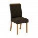 Conjunto de Mesa Henn Solus Com 6 Cadeiras Vita 160x90cm Com Tampo de Vidro Nature/Off White/Marrom S202-127/S05-500