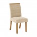 Conjunto de Mesa Henn Solus Com 6 Cadeiras Vega 160x90cm Com Tampo de Vidro Nature/Off White/Linho S202-127/S03-502