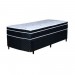 Cama Box Umaflex Aspem Solteiro 88x188x59cm Conjugado Mola Ensacada Preto/Branco