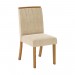 Conjunto de Mesa Henn Vértice Com 6 Cadeiras Tauá 160x80cm com Tampo de Vidro Nature/Off White/Linho S203-127/S04-502 