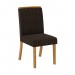 Conjunto de Mesa Henn Vértice Com 6 Cadeiras Tauá 160x80cm com Tampo de Vidro Nature/Off White/Marrom S203-127/S04-500