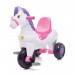 Triciclo Infantil Calesita Potó Com Pedal Com Empurrador (1012) + 12 Meses Branco/Rosa