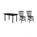 Conjunto Mesa Disamóveis Mônaco Torneada Madeira Maciça 2 Cadeiras 100x50cm Tabaco