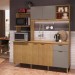 Cozinha Compacta Cadorin Móveis Dália New 6 Portas 1 Gaveta Sem Tampo Freijó/Fumê 1026