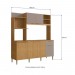 Cozinha Compacta Cadorin Móveis Dália New 6 Portas 1 Gaveta Sem Tampo Freijó/Fumê 1026