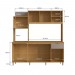 Cozinha Compacta Cadorin Móveis Dália New 6 Portas 1 Gaveta Sem Tampo Freijó/Fumê 1026