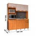 Cozinha Compacta Móveis Paraná Iara Pop 10 Portas 1 Gaveta Sem Tampo Freijó/Off White 2433.48