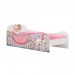 Cama Infantil Móveis Estrela Graciosa/Princesas na Floresta Rosa/Branco 100%MDF 24669-20A