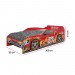 Cama Infantil Móveis Estrela Vision Car/Evolution Car Vermelho/Preto 100%MDF 21150-9A