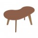 Mesa de Centro Artely Orgânica 91cm Formato de Feijão 100% MDF Terracota 004605