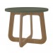 Mesa de Centro Artely Jasmin 59cm Redonda Pés Vazados 100% MDF Menta/Carvalho 004532