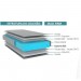 Cama Box Colchão Ecoflex Dual Firm D20 Espuma + Base Box FJR Estofados Casal 138x188x48cm Preto/Branco 